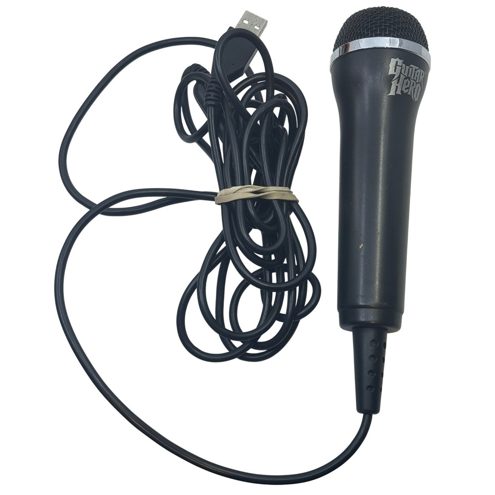 Guitar Hero USB Wired Microphone Logitech Black PS2 PS3 PS4 Xbox 360 Wii PC